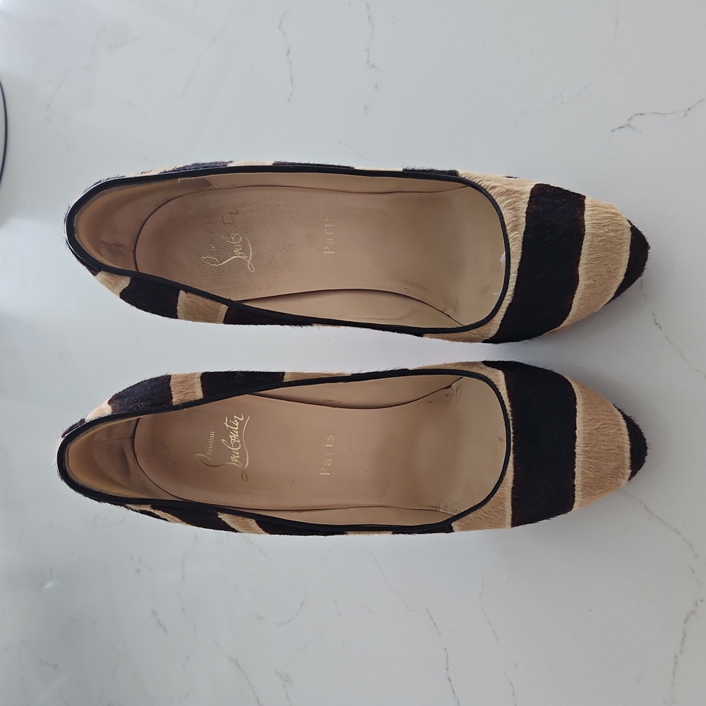 Christian LouboutinFetisha Animal Zebra Print, size 39.5